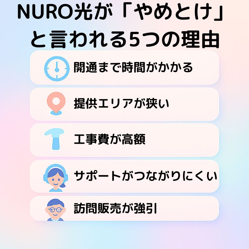 NURO光が「やめとけ」と言われる5つの理由