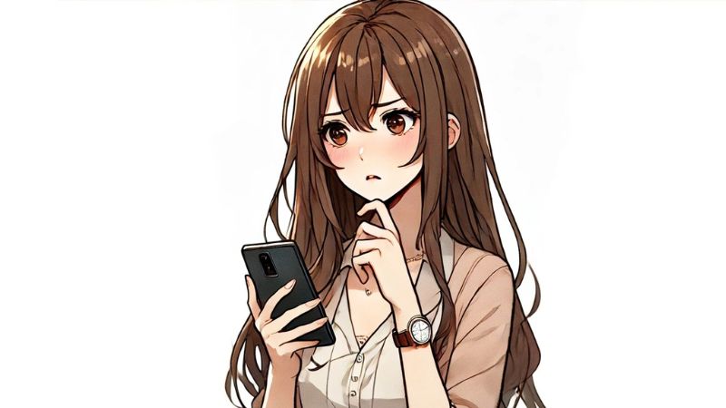 auからの乗り換えの注意点を考える女性