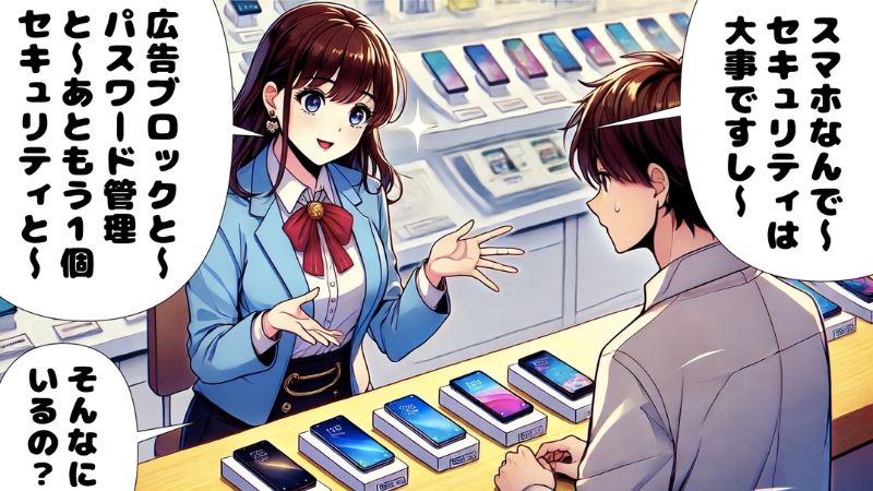 あれもこれもすすめるスマホ販売員