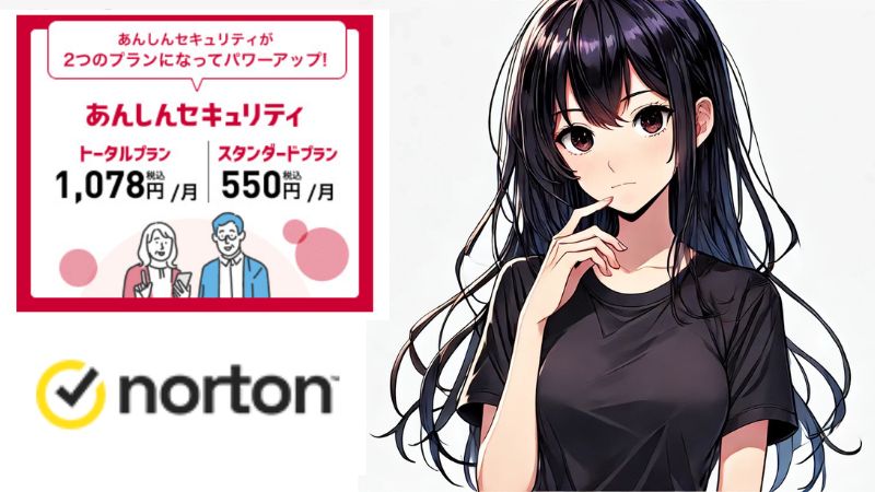 あんしんセキュリティとノートンどっちも必要か悩む女性