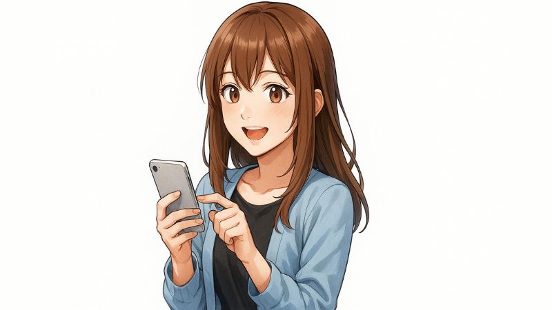 スマホでauひかりからNURO光へ乗り換えする女性