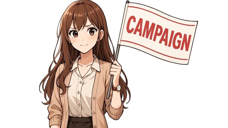 ahamoとUQmobileのキャンペーンを比較する女性