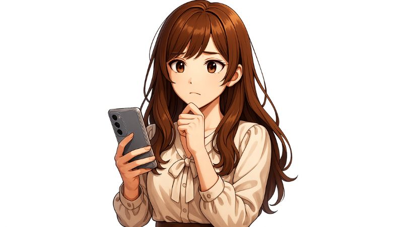 ワイモバイルとahamoの注意点を確認する女性