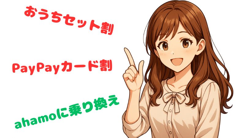 ワイモバイルの料金を安くする方法を解説する女性