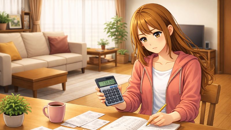 dカード GOLDでいくら得するか計算する女性