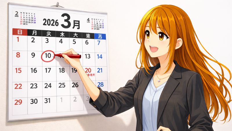 dカード PLATINUMの締め日と支払い日を確認する女性