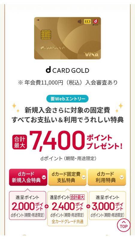 dカード GOLDキャンペーン