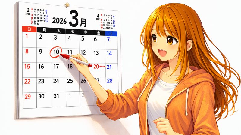 dカード GOLDのスケジュールを確認する女性