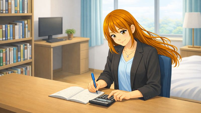 ドコモ ポイ活 MAXがどれだけおトクかを計算する女性