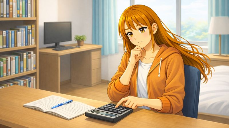 dカード GOLD Uとdカード GOLDのシミュレーションをする女性